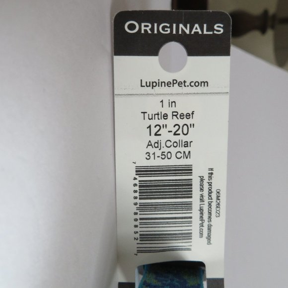 ⭐️HPx4⭐️ Lupine Pet Originals, Dog Collar, 12" - 20" Neck, Turtle Reef - NWT - Picture 5 of 6